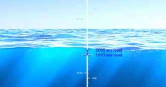 Copertina di Riscaldamento globale, un’animazione della Nasa mostra l’innalzamento del livello dl mare negli ultimi trent’anni – video