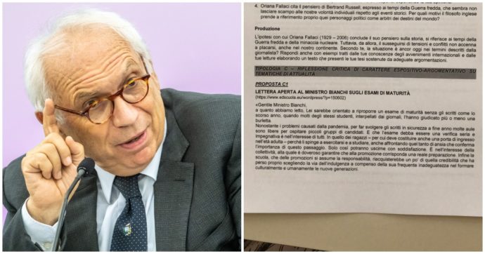 Maturità 2023, la rabbia dei professori per la traccia sull’ex ministro Bianchi: “Esame politicizzato”, “Vergognosa manipolazione di Stato sugli studenti”