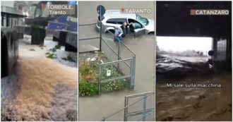 Copertina di Da Trento a Taranto piogge torrenziali e alluvioni: “ecco il diario climatico degli ultimi 20 giorni”. La video-denuncia di Ultima generazione
