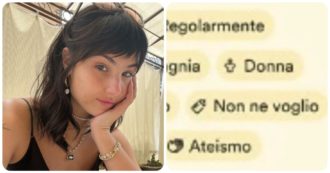 Copertina di Giorgia Soleri sbarca sull’app d’incontri ‘Bumble’: “Niente di serio, vino in compagnia e niente figli”