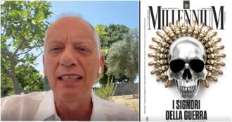 Copertina di “Ecco chi si arricchisce mentre sul fronte si muore”: Peter Gomez presenta “I signori della guerra”, il nuovo numero di Fq Millennium