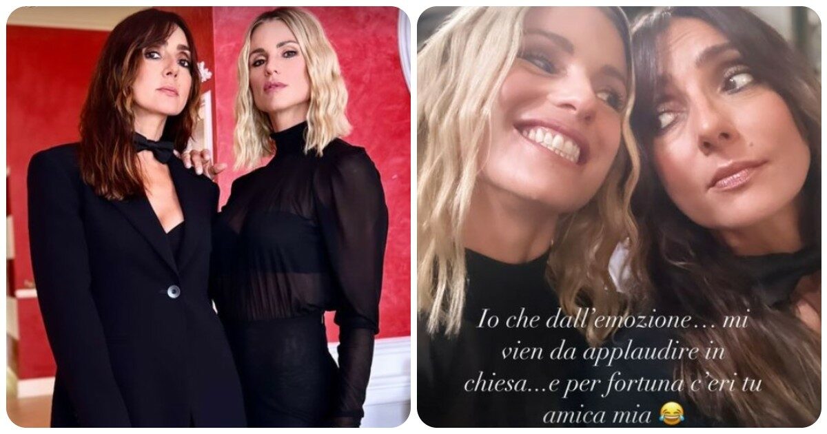 Michelle Hunziker, la gaffe al matrimonio di Santo Versace e Francesca De Stefano: “Per fortuna c’era Ambra Angiolini”