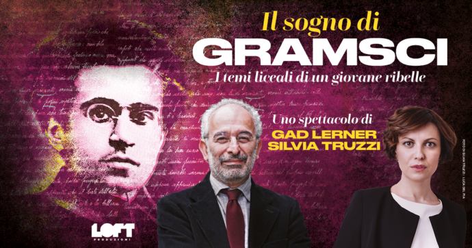 Copertina di Il sogno di Gramsci, sul palco di Tor Bella Monaca il 16 luglio lo spettacolo con Gad Lerner e Silvia Truzzi