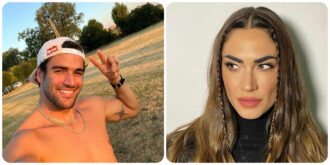 Copertina di Matteo Berrettini e Melissa Satta, la stampa inglese impazzisce per il tennista e la showgirl: “Lei ha lunghi capelli castani, è splendida”