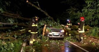 Copertina di Da Malpensa a Brescia una notte di violenti temporali ha provocato danni in tutta la Lombardia: alberi caduti e tetti divelti (video)