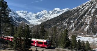 Copertina di Deraglia il trenino rosso del Bernina: paura tra i passeggeri