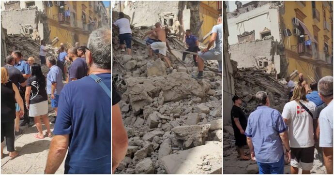 Crolla palazzina di tre piani a Torre del Greco: cinque feriti e 3 estratti vivi dalle macerie