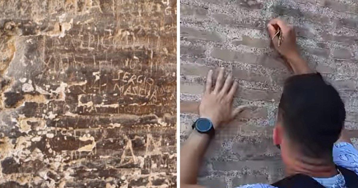 Incise il nome della fidanzata su un muro del Colosseo: il vandalo inglese è pronto a pagare la multa (di 965 euro) ma nessuno gli dà l’Iban