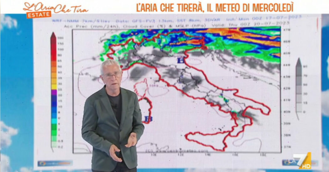 Emergenza caldo, il meteorologo Sottocorona: “Anticiclone africano? I giornali scrivono sciocchezze e usano nomi di fantasia”. Su La7