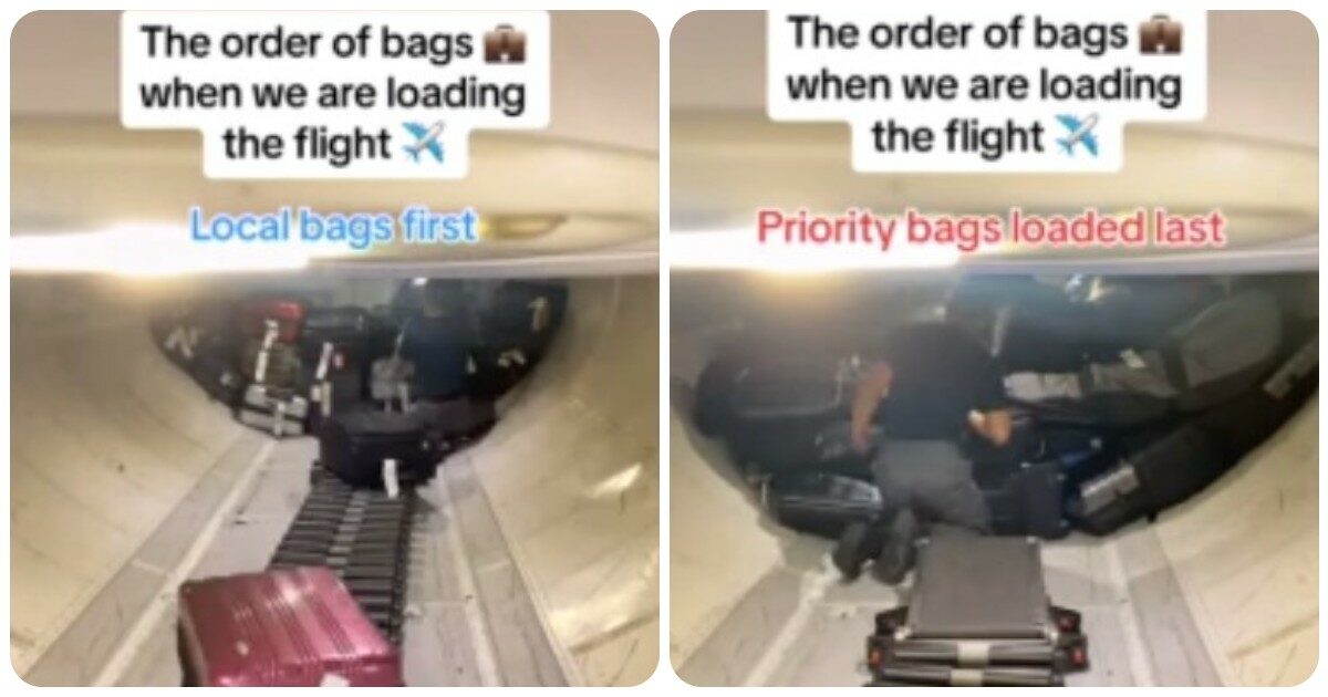 Perché alcune valigie all’aeroporto escono prima ed altre dopo? A rispondere ci pensa un addetto bagagli con un video diventato virale sui social