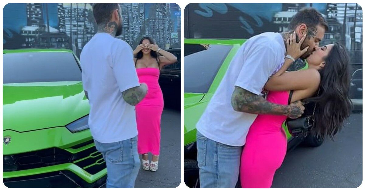 Pornostar gira per la prima volta una scena di sesso con un altro uomo e il marito le regala una Lamborghini: “Sono così orgoglioso di te. Ti amo”