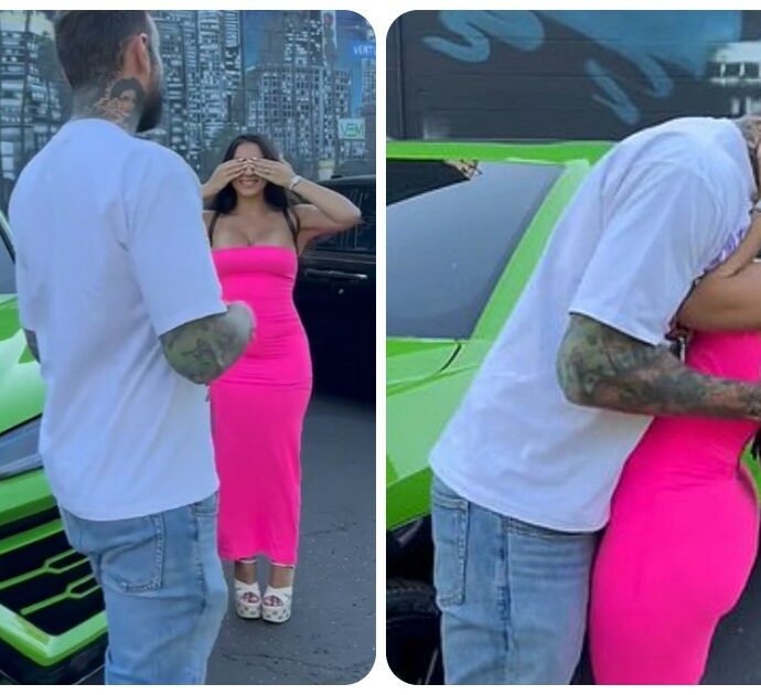 Pornostar gira per la prima volta una scena di sesso con un altro uomo e il marito le regala una Lamborghini: “Sono così orgoglioso di te. Ti amo”