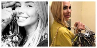 Copertina di Noemi Bocchi come Ilary Blasi: la stessa foto per la visita privata alla Cappella Sistina (con Francesco Totti)