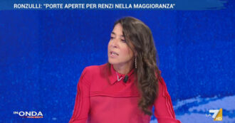 Copertina di Ronzulli a La7: “Renzi in maggioranza? Perché no? Le nostre porte sono aperte. Su giustizia e salario minimo la pensiamo allo stesso modo”