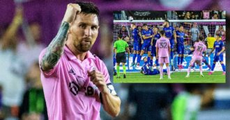 Copertina di L’esordio da sogno di Messi con Miami: la sua punizione all’incrocio decide la partita – Video