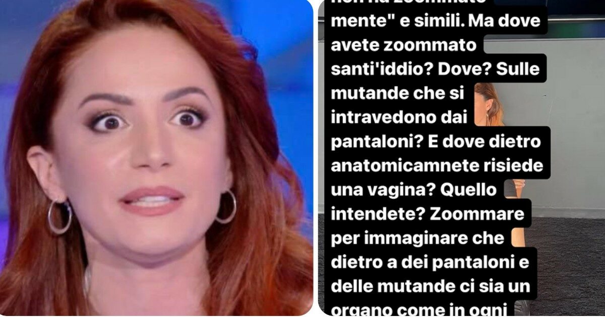 Andrea Delogu sbotta con i follower: “Avete zoomato sulle mutande che si intravedono dai pantaloni?”