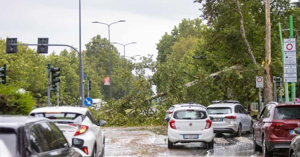 Crisi climatica: nubifragi a Milano e in Brianza, donna muore travolta da un albero. Inagibile la stazione di Monza. A Olbia 47 °C, aerei deviati