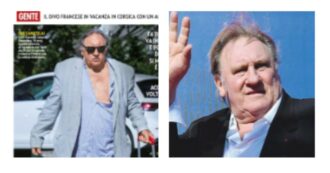 Copertina di Gérard Depardieu fotografato mentre urina su una macchina in aeroporto, poi tutto nudo in barca: gli scatti sul settimanale Gente