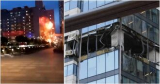 Copertina di Russia, droni ucraini colpiscono due edifici nel centro di Mosca, il sindaco: “Nessuna vittima”. il video dell’attacco notturno