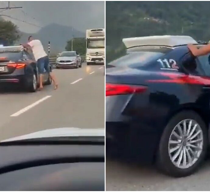 I Carabinieri accorrono per soccorrere un automobilista, lui li accoglie così. Arrestato un trentaduenne (video)