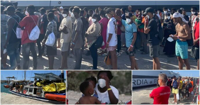 Continuano gli sbarchi a Lampedusa al ritmo di quasi mille migranti al giorno. Nell’hotspot dell’isola 1.770 persone