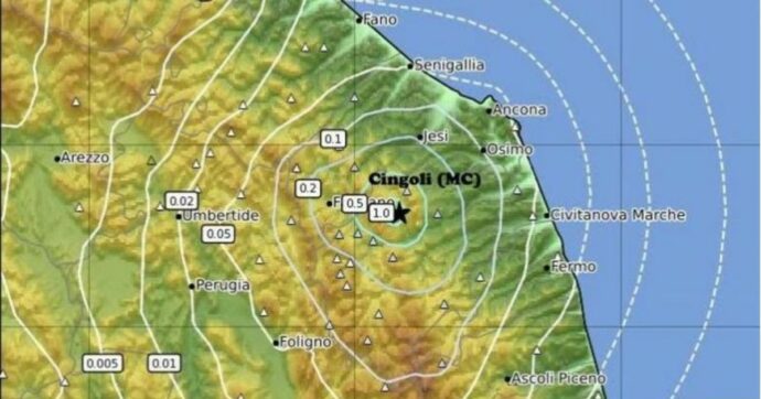 Macerata, terremoto di magnitudo 3.4 tra Cingoli e San Severino: “Non si segnalano danni a cose o persone”