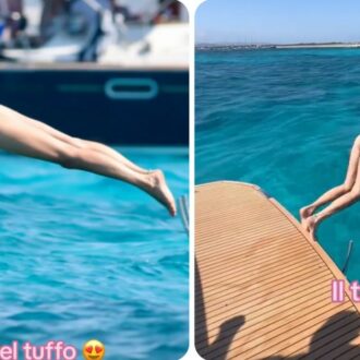 Chiara Ferragni, la foto del tuffo solleva dubbi: “Fotomontaggio”, e lei risponde con un video