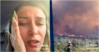 Copertina di La tiktoker Elisa Esposito tra gli sfollati per gli incendi in Sardegna: “Primo giorno di vacanza, un incubo”. Lo sfogo sui social – Video