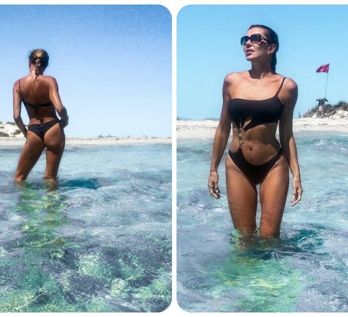 Alba Parietti si mostra sui social  in bikini a Formentera e “istiga” gli hater a commentare. Poi replica: “Puoi fare tutto lo squat che vuoi non sarai mai me”