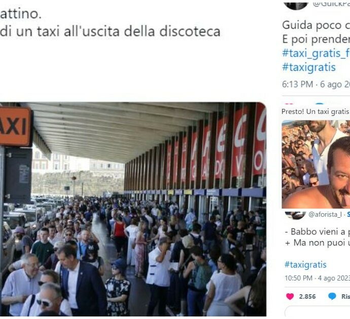 “Guida poco che devi bere”, è boom di meme dopo la sperimentazione di Salvini dei taxi gratis per chi è positivo all’alcol test
