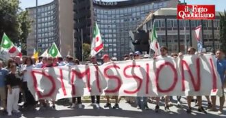 Copertina di De Angelis, sit-in Pd davanti alla Regione Lazio: “Subito dimissioni. Rocca e Meloni vogliono ridurre il caso a un errore di comunicazione”