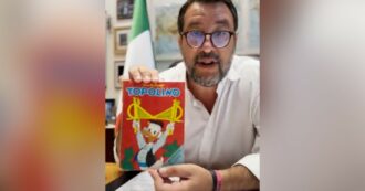 Copertina di Salvini mostra in diretta Facebook un Topolino del 1982 per difendere il Ponte sullo Stretto e attaccare i contrari: “Ci sono i signor no”