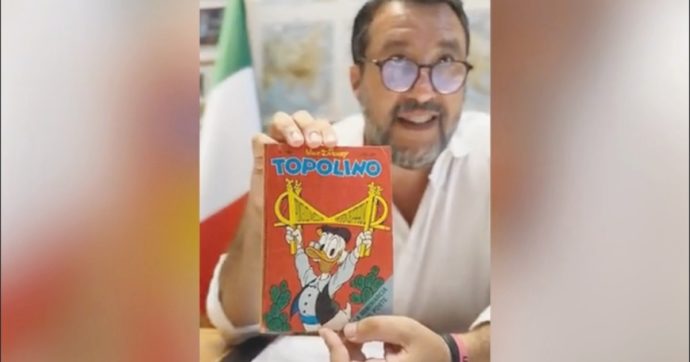 Copertina di Topolino sul Ponte, figuraccia di Salvini