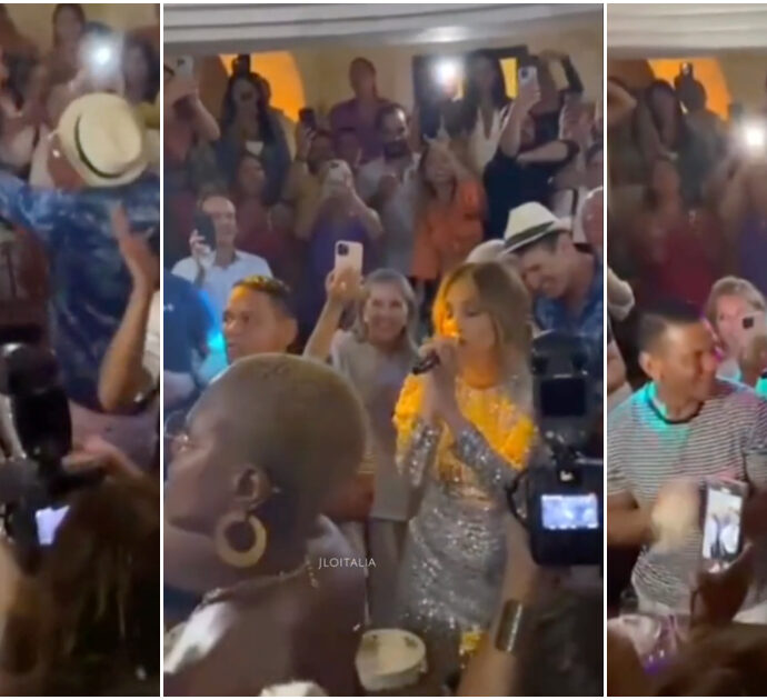 Jennifer Lopez a Capri fa impazzire i fan: ecco il suo karaoke con “Let’s get loud” – Video