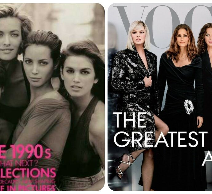 Naomi, Cindy, Linda e Christy: le super top model tornano sulla copertina di Vogue dopo 30 anni. Ma è polemica: “Sembrano casalinghe ad un funerale”