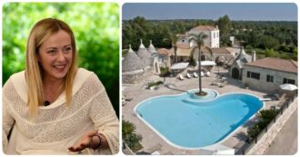 Copertina di Il Ferragosto in Puglia di Giorgia Meloni: vacanze (blindatissime) nella masseria di Ceglie Messapica con la piscina a forma di cuore