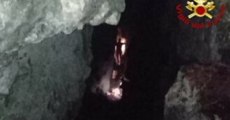 Copertina di Salerno, recuperata la speleologa caduta nella grotta del Falco: è in ospedale. Era rimasta bloccata a 130 metri di profondità
