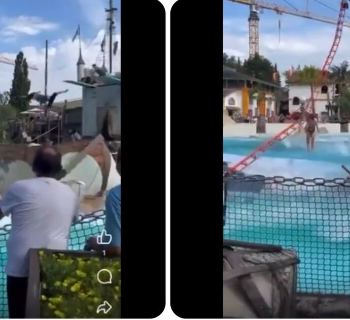 Incidente al parco divertimenti: la piscina si rompe e l’impalcatura crolla provocando 7 feriti