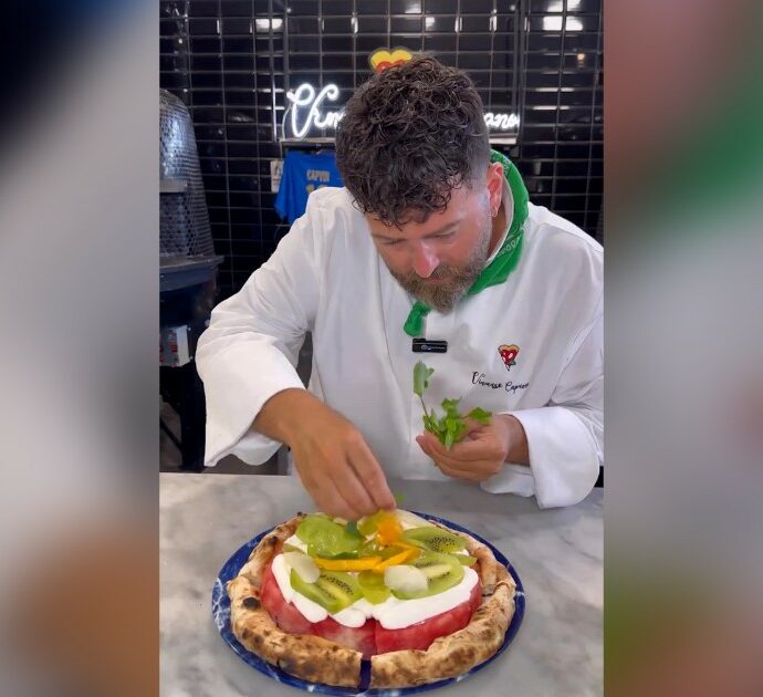 Lo chef pizzaiolo Capuano propone la sua “pizza contemporanea” con l’anguria e viene sommerso dalle critiche. Il video della “ricetta”