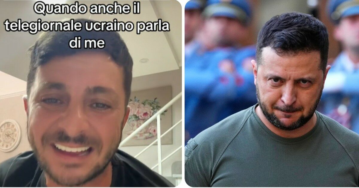 Giggiolone, la star di TikTok che urla “Buongiorno pescheria” finisce al tg ucraino: “È il sosia di Zelensky”