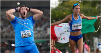 Copertina di Mondiali di atletica, Antonella Palmisano vince la medaglia di bronzo nella marcia 20 km. Argento di Leonardo Fabbri nel getto del peso