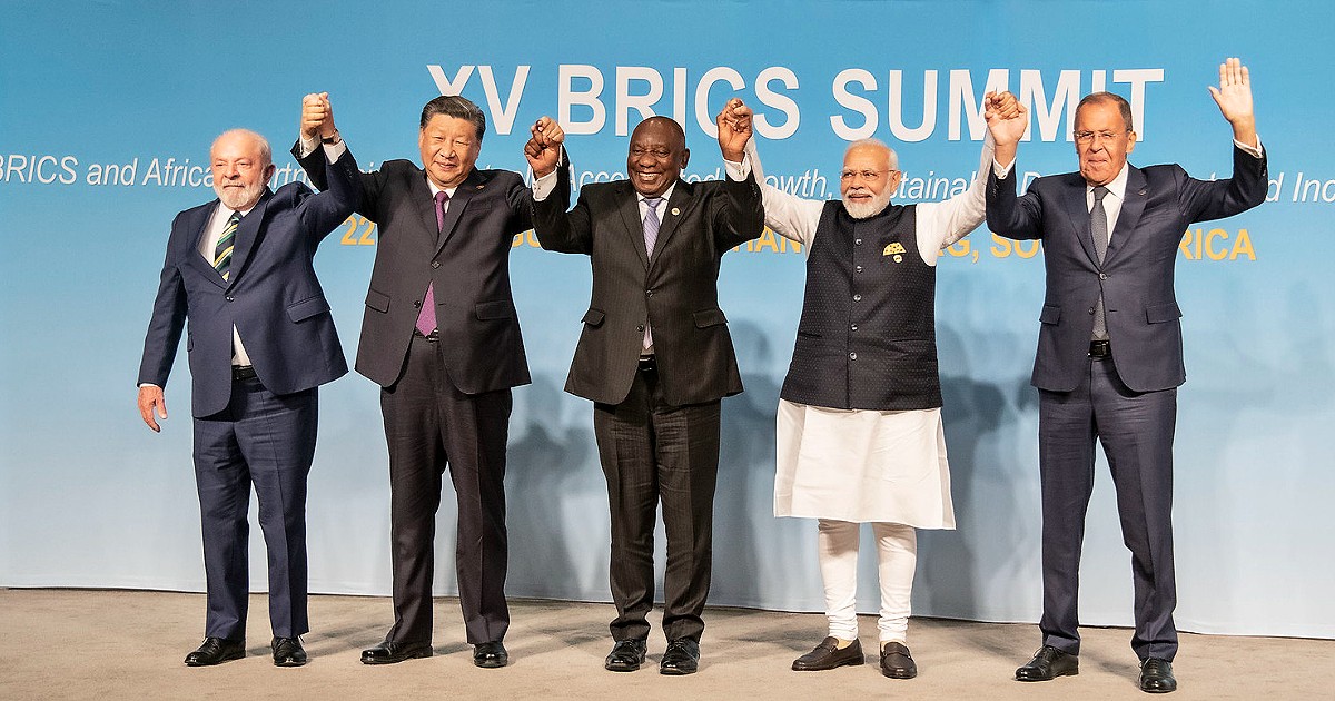 Argentina, Egypt, Ethiopia, Iran, the United Arab Emirates and Saudi Arabia join the BRICS group.  The group of emerging countries will account for 36% of the global GDP.