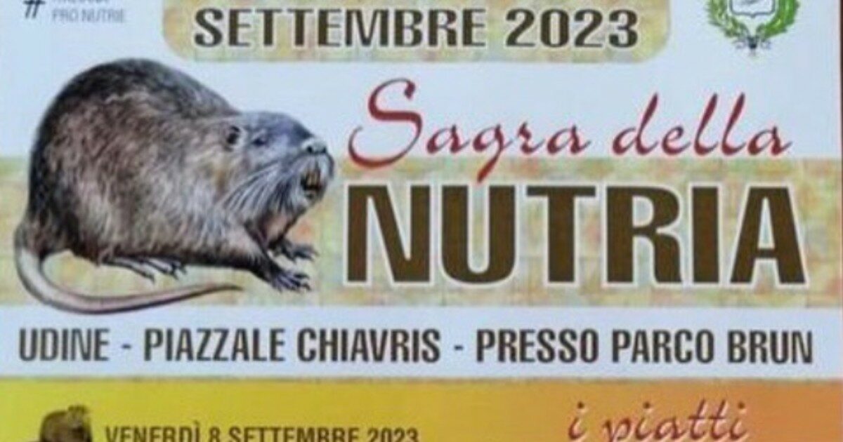 Sagra della nutria a Udine, la locandina diventa virale ma non è come sembra