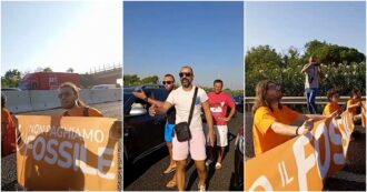 Copertina di Clima, attivisti di Ultima generazione bloccano il traffico sull’Adriatica in Puglia: “Il caldo estremo ci sta uccidendo”