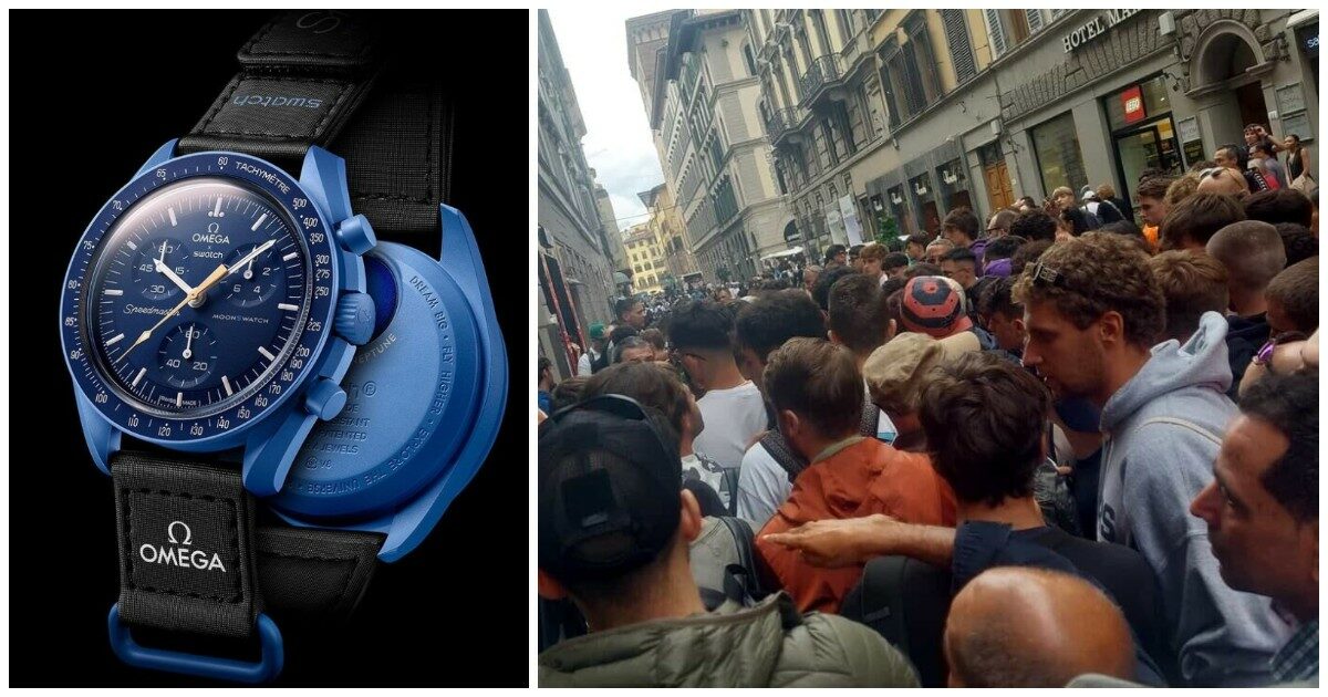 Scoppia la rissa tra i clienti in coda per il nuovo MoonSwatch in edizione limitata: spintoni e svenimenti, interviene la polizia