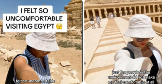 Copertina di “In Egitto truffata ovunque e avevo gli sguardi degli uomini sempre addosso. Non mi sono sentita al sicuro”: lo sfogo della tiktoker