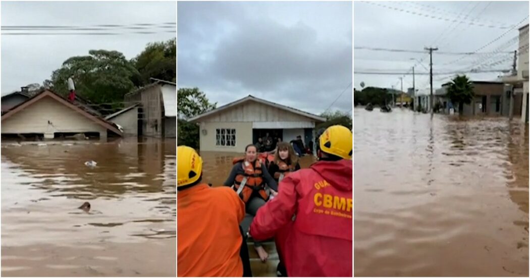 Brasile, ciclone sul Rio Grande do Sul: persone intrappolate nelle case a Lajeado