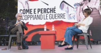 Copertina di “Zelensky si sente il Pelide Achille”, Canfora parla di guerra alla festa del Fatto