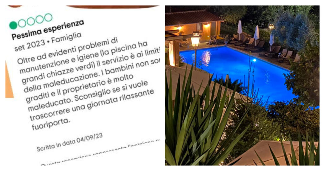 “Piscina sporca e bambini non graditi”, la recensione di una mamma scatena l’ira del proprietario di Villa Alta: “Maleducata e arrogante””