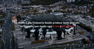 Copertina di “Il mondiale di rugby inquinato dal greenwashing dell’industria fossile”: il video animato di Greenpeace che attacca lo sponsor